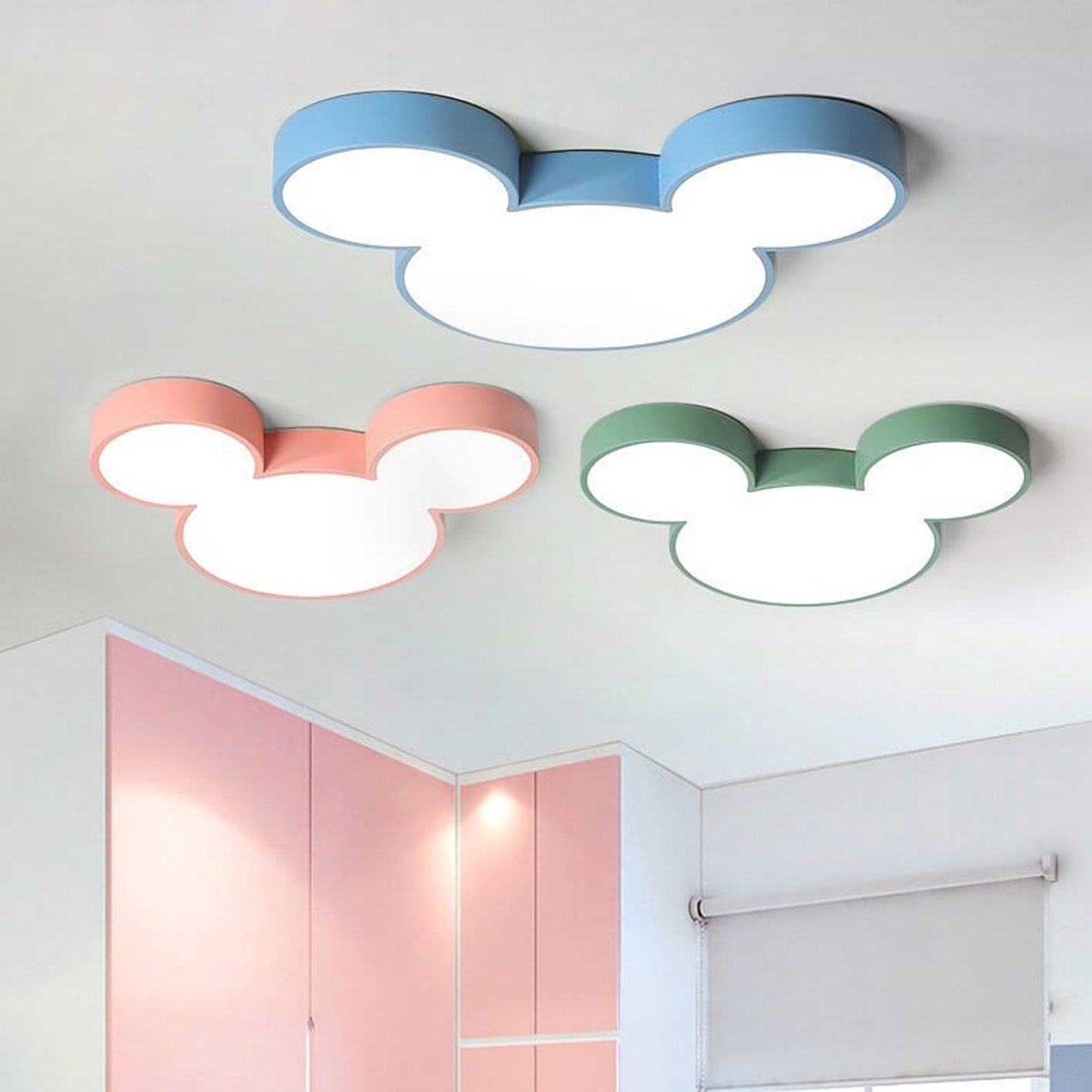 Mouse Cartoon Slim LED Flush Mount Ceiling Light Cuvalon