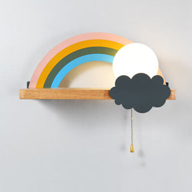 Nordic Cartoon Rainbow 1-Light  Wall Sconce Lamp Cuvalon