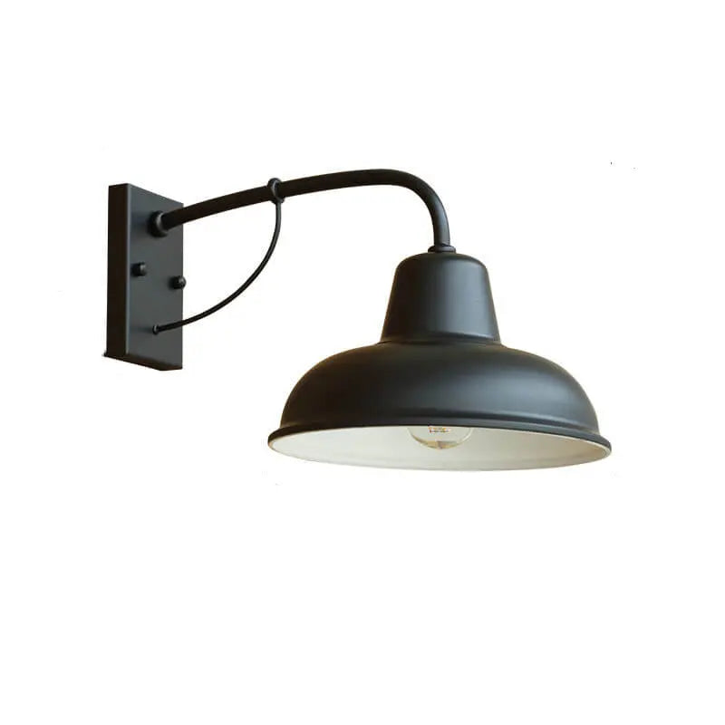 Vintage Iron Barn Waterproof Outdoor 1-Light Wall Sconce Lamp Cuvalon