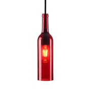 Antique Glass Wine Bottle 1-Light Pendant Light Cuvalon