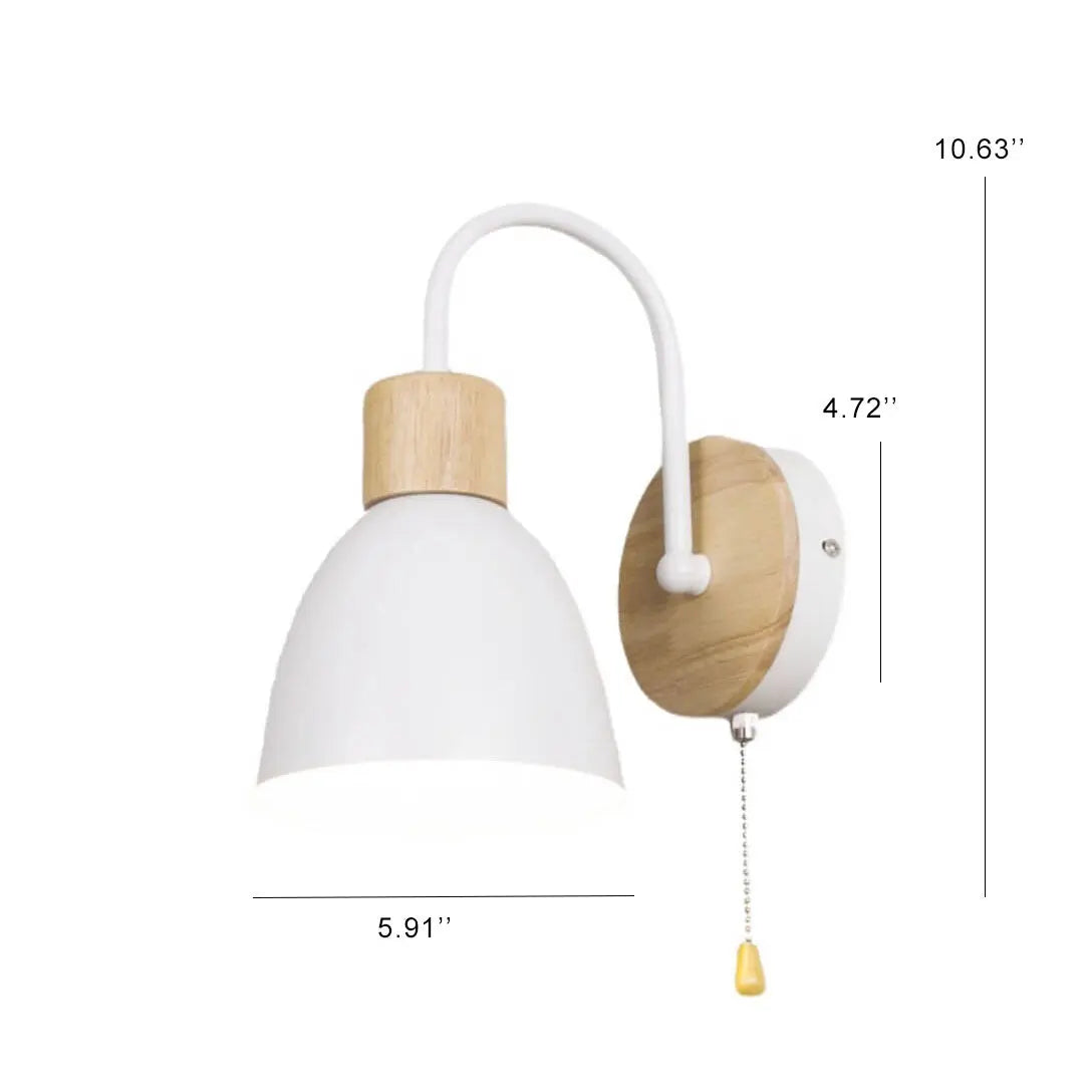 Nordic Macaron 1-Light Zipper Switch Wall Light Cuvalon