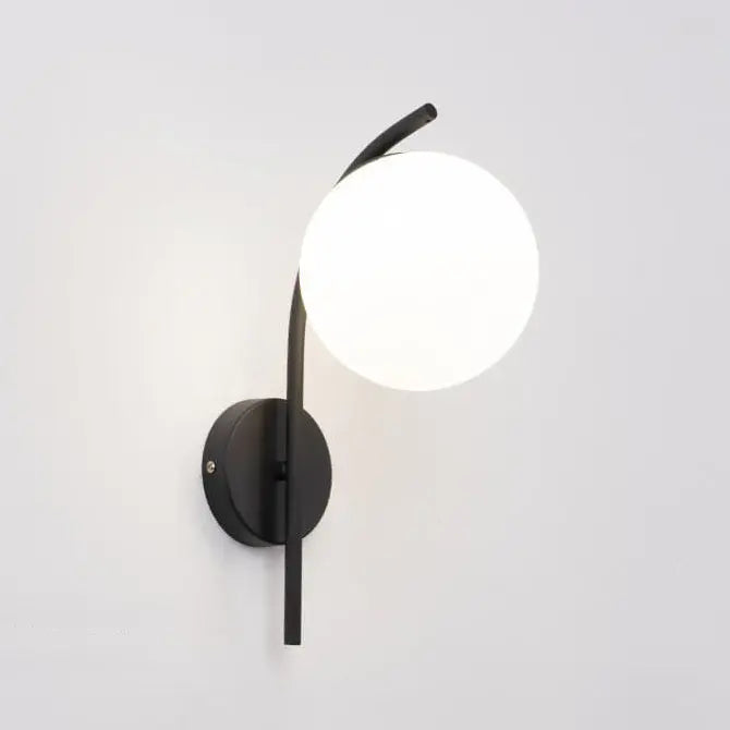 Nordic Arc Glass Globe 1-Light  Wall Sconce Lamp Cuvalon