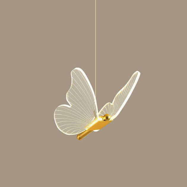 Minimalist Acrylic Butterfly LED Pendant Light Cuvalon