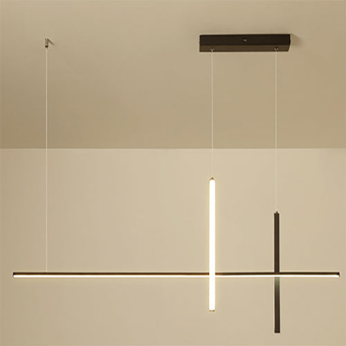 Modern Minimalist Long Line LED Chandelier Cuvalon