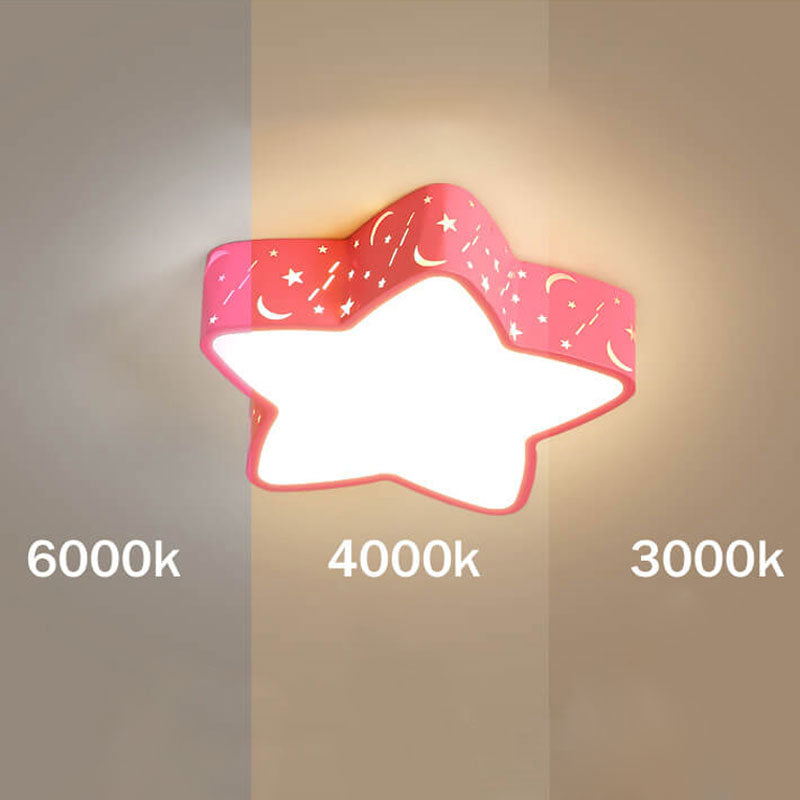 Cartoon Creative Star Shape LED Flush Mount Ceiling Light Cuvalon