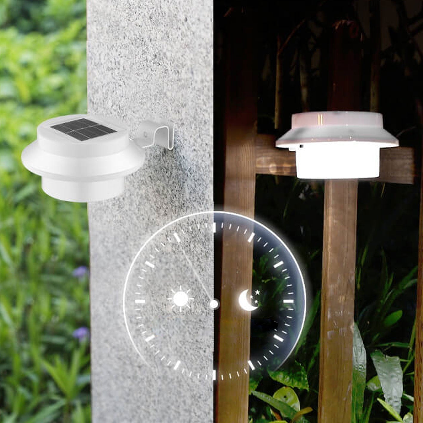 Solar Cylinder LED Outdoor Waterproof Fence Wall Sconce Lamp Cuvalon