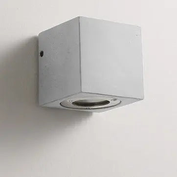 Industrial Cement Square Outdoor 1-Light Waterproof Wall Sconce Lamp Cuvalon
