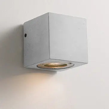 Industrial Cement Square Outdoor 1-Light Waterproof Wall Sconce Lamp Cuvalon
