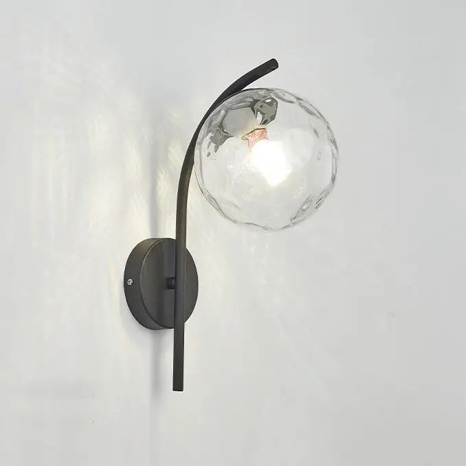 Nordic Arc Glass Globe 1-Light  Wall Sconce Lamp Cuvalon
