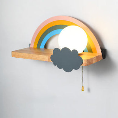 Nordic Cartoon Rainbow 1-Light  Wall Sconce Lamp Cuvalon