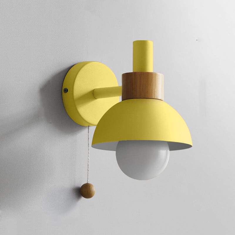Nordic Macaron Globe 1-Light Wall Sconce Lamp Cuvalon