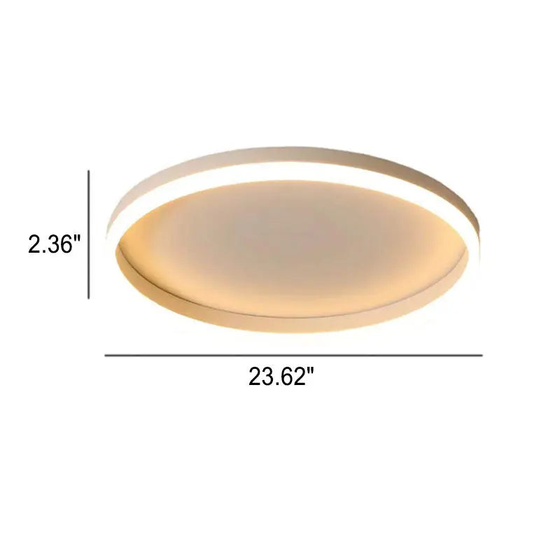 Nordic Minimalist Circle Ring Iron Acrylic LED Flush Mount Ceiling Light Cuvalon
