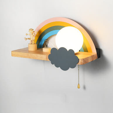 Nordic Cartoon Rainbow 1-Light  Wall Sconce Lamp Cuvalon