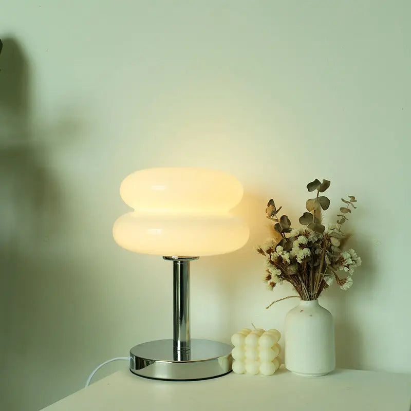 Modern Glass Tart Design 1-Light Table Lamp Cuvalon