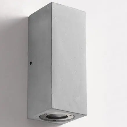 Industrial Cement Square Outdoor 1-Light Waterproof Wall Sconce Lamp Cuvalon