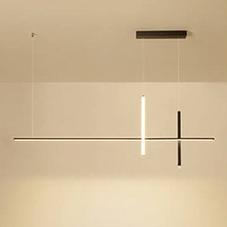 Modern Minimalist Long Line LED Chandelier Cuvalon