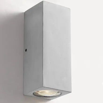 Industrial Cement Square Outdoor 1-Light Waterproof Wall Sconce Lamp Cuvalon
