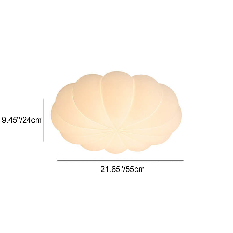 Contemporary Nordic PE Shade Kid's Flowers LED Flush Mount Ceiling Light For Bedroom Cuvalon