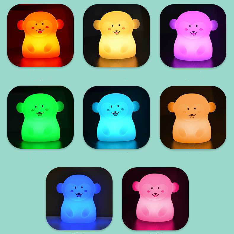 Creative Monkey Silicone Charging Pat  LED Night Light Table Lamp Cuvalon