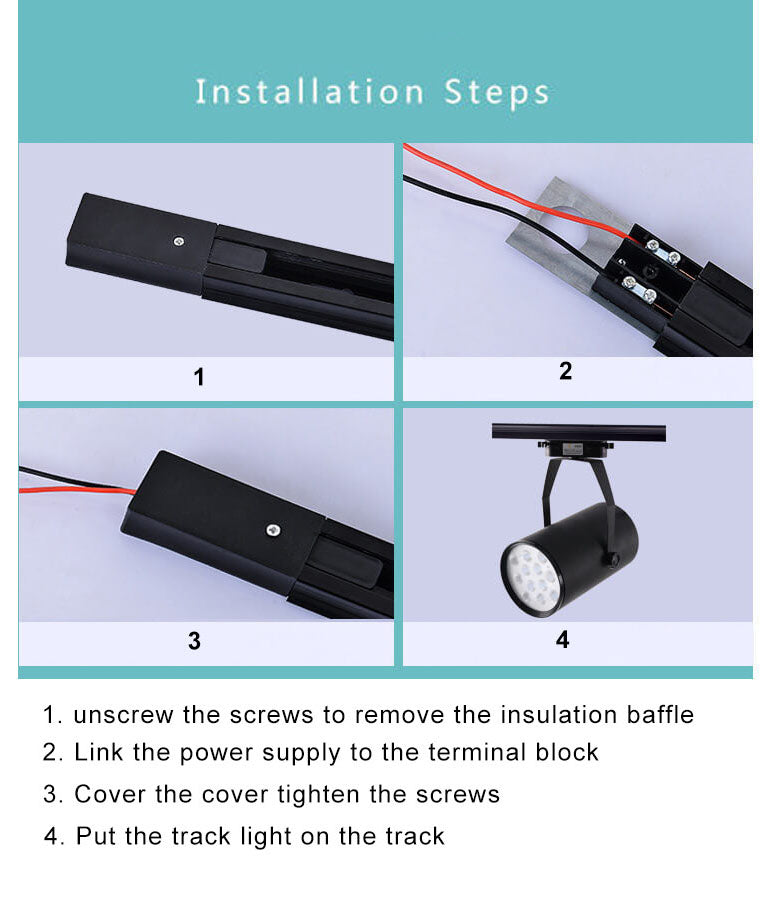 Multi-Adaptation Track Lighting Rail LED Track Light Accessories Cuvalon