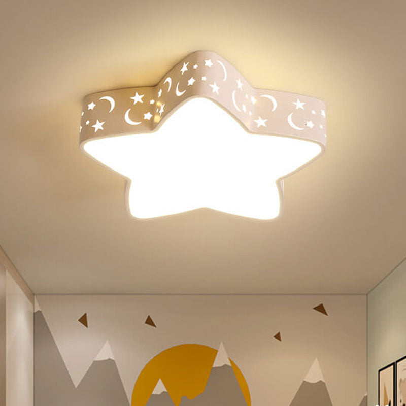 Cartoon Creative Star Shape LED Flush Mount Ceiling Light Cuvalon