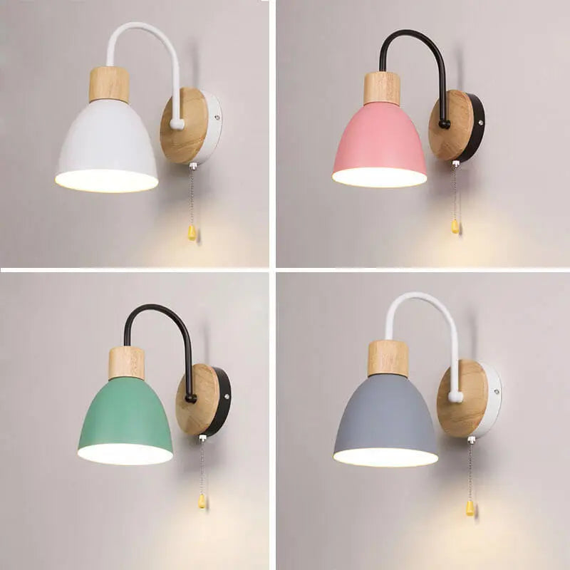 Nordic Macaron 1-Light Zipper Switch Wall Light Cuvalon