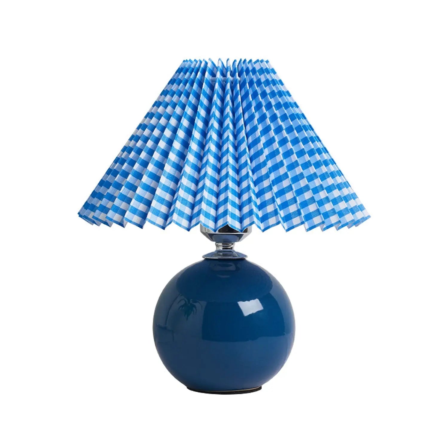 Nordic Minimalist Ceramic Pleated 1-Light Table Lamp Cuvalon
