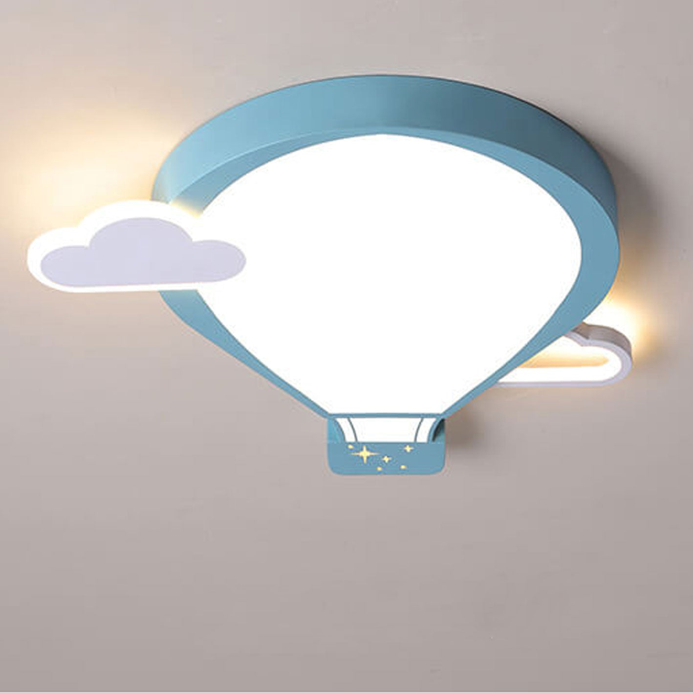 Cartoon Hot Air Balloon Kid LED Flush Mount Ceiling Light Cuvalon