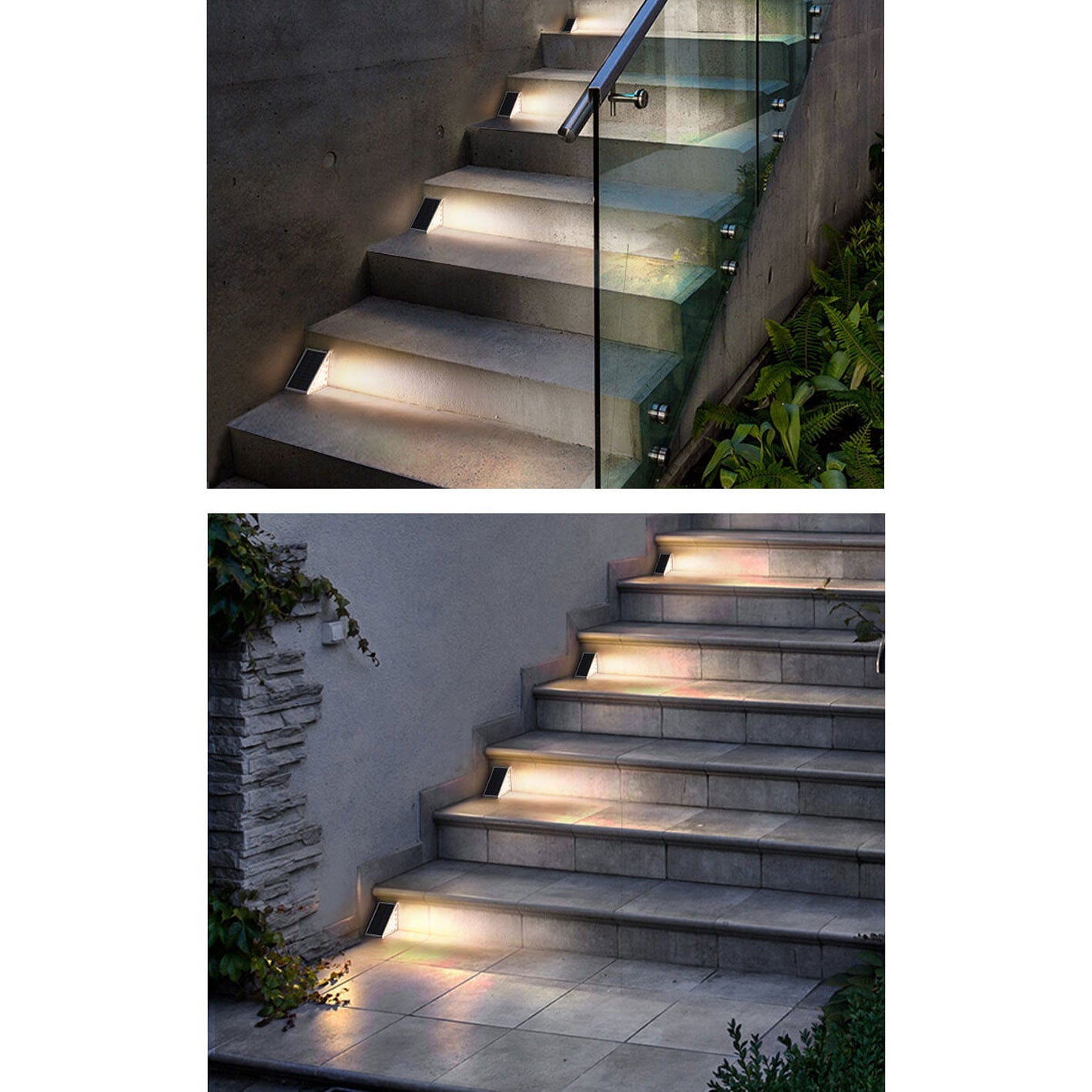 Solar Waterproof Stereo Triangle LED Outdoor Stair Lamp Cuvalon