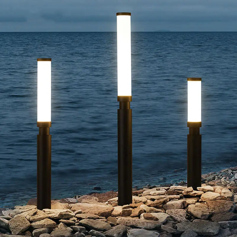 Modern Acrylic Waterproof Creative Lipstick Design LED Outdoor Lawn Floor Lamp Cuvalon