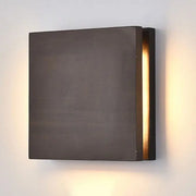 Japanese Wabi-sabi Log Wood Rectangular LED Wall Sconce Lamp Cuvalon