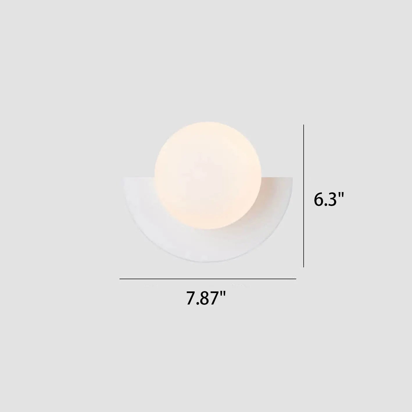Modern Minimalist Glass Spherical Colorful Semicircle Design 1-Light Wall Sconce Lamp Cuvalon