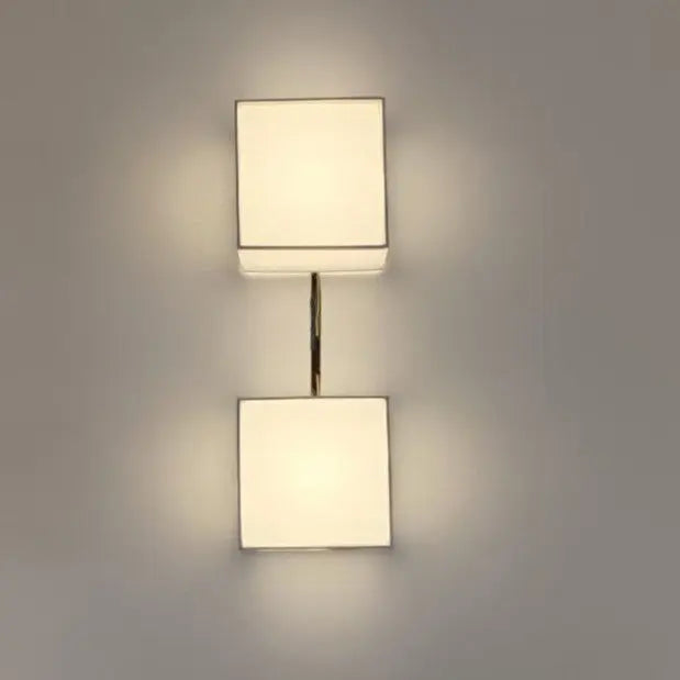Traditional Japanese Square Fabric Shade LED Wall Sconce Lamp For Living Room Cuvalon