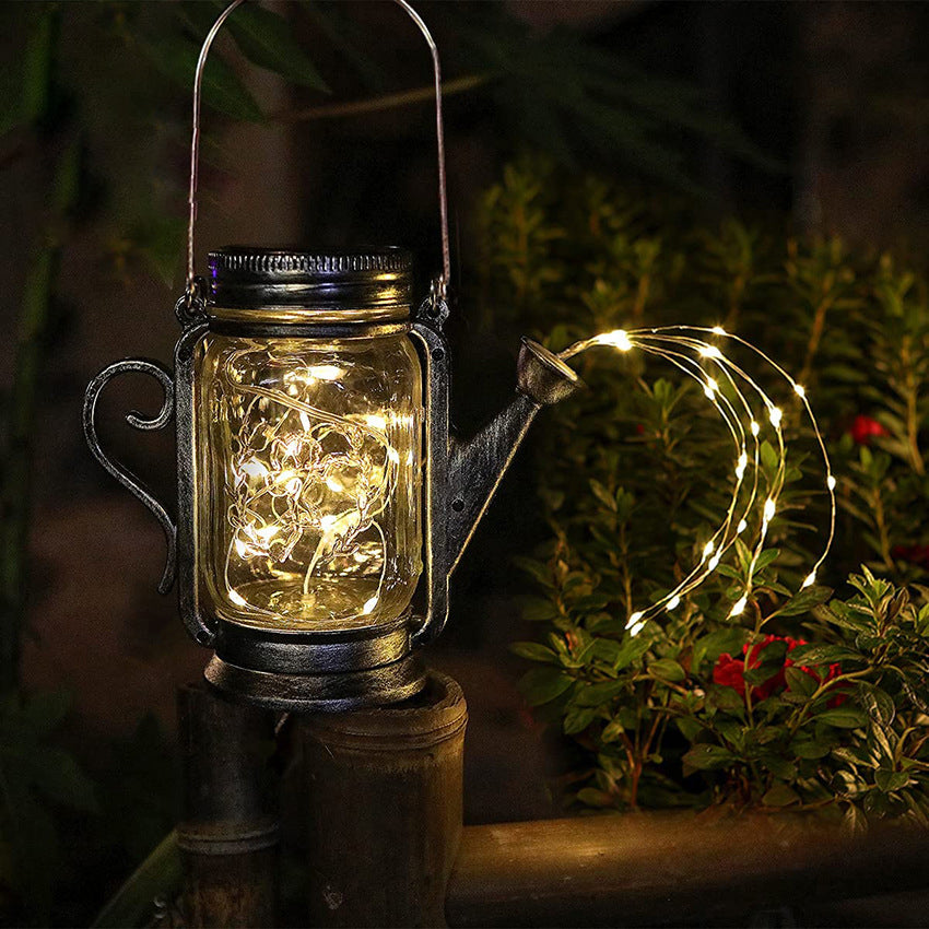 Solar Creative Fairy Frosted Glass Jar LED Outdoor Light Cuvalon