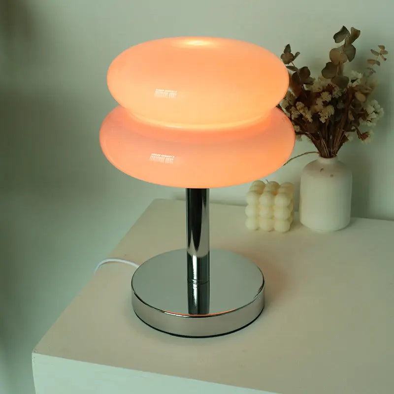 Modern Glass Tart Design 1-Light Table Lamp Cuvalon