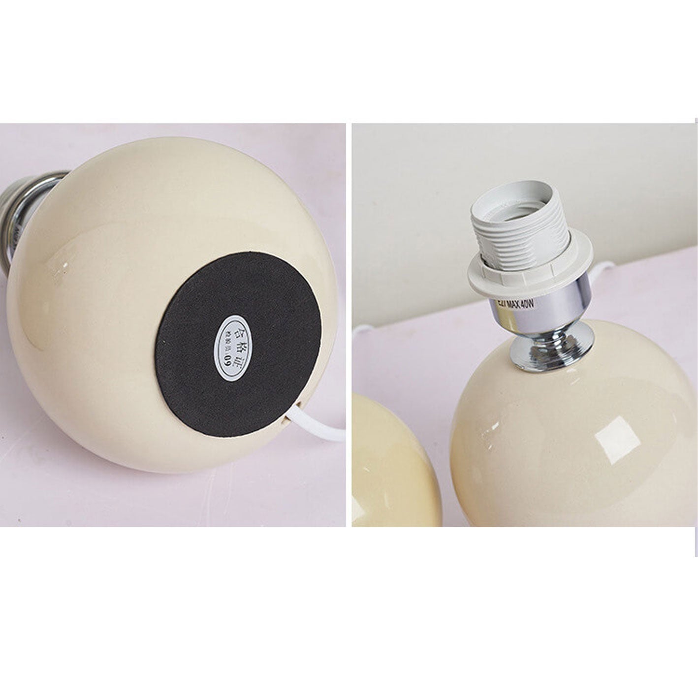 Nordic Minimalist Ceramic Pleated 1-Light Table Lamp Cuvalon