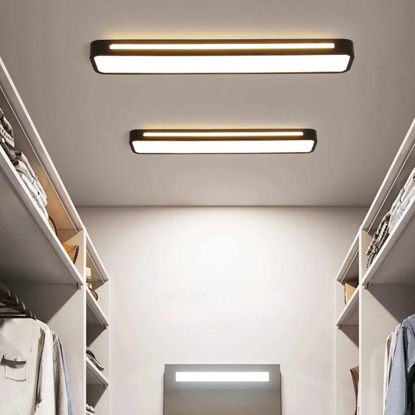 Nordic Minimalist Long LED Flush Mount Ceiling Light Cuvalon