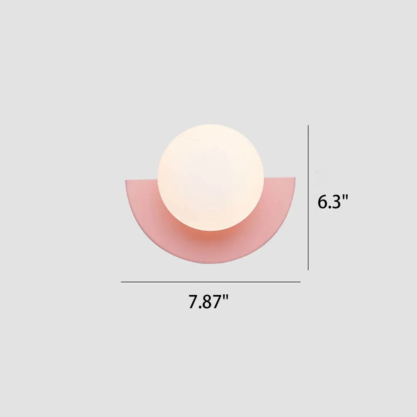 Modern Minimalist Glass Spherical Colorful Semicircle Design 1-Light Wall Sconce Lamp Cuvalon