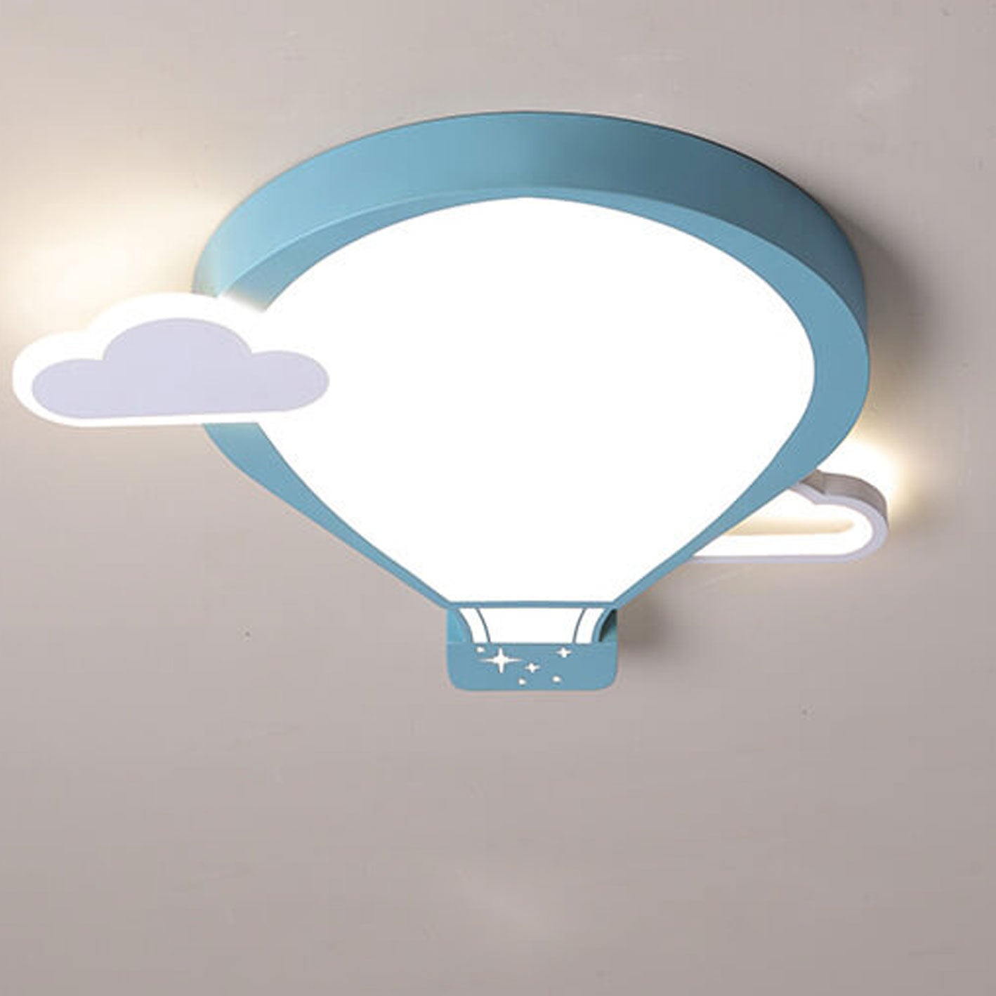 Cartoon Hot Air Balloon Kid LED Flush Mount Ceiling Light Cuvalon
