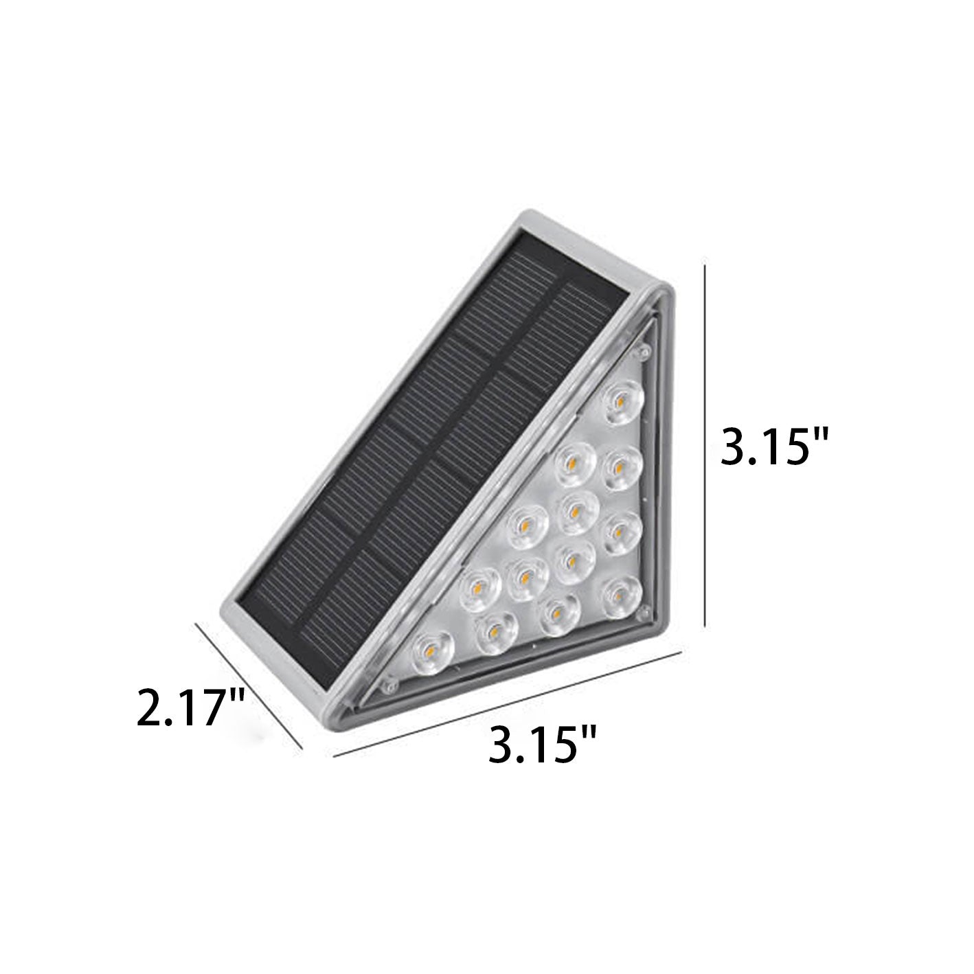 Solar Waterproof Stereo Triangle LED Outdoor Stair Lamp Cuvalon