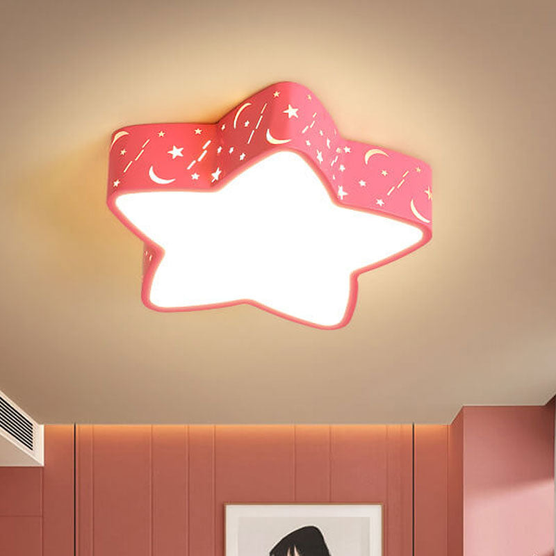 Cartoon Creative Star Shape LED Flush Mount Ceiling Light Cuvalon