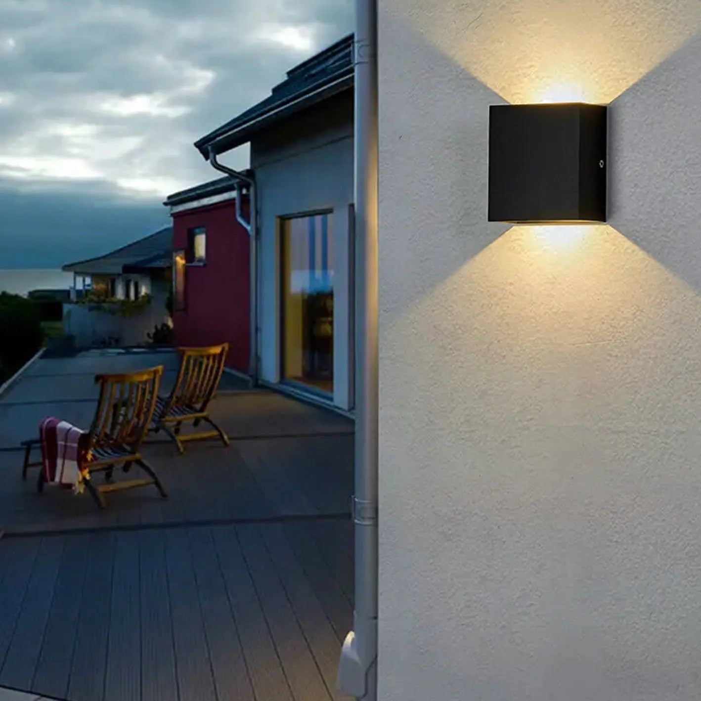 Modern Simple Square LED Body Sensor Wall Sconce Lamp Cuvalon