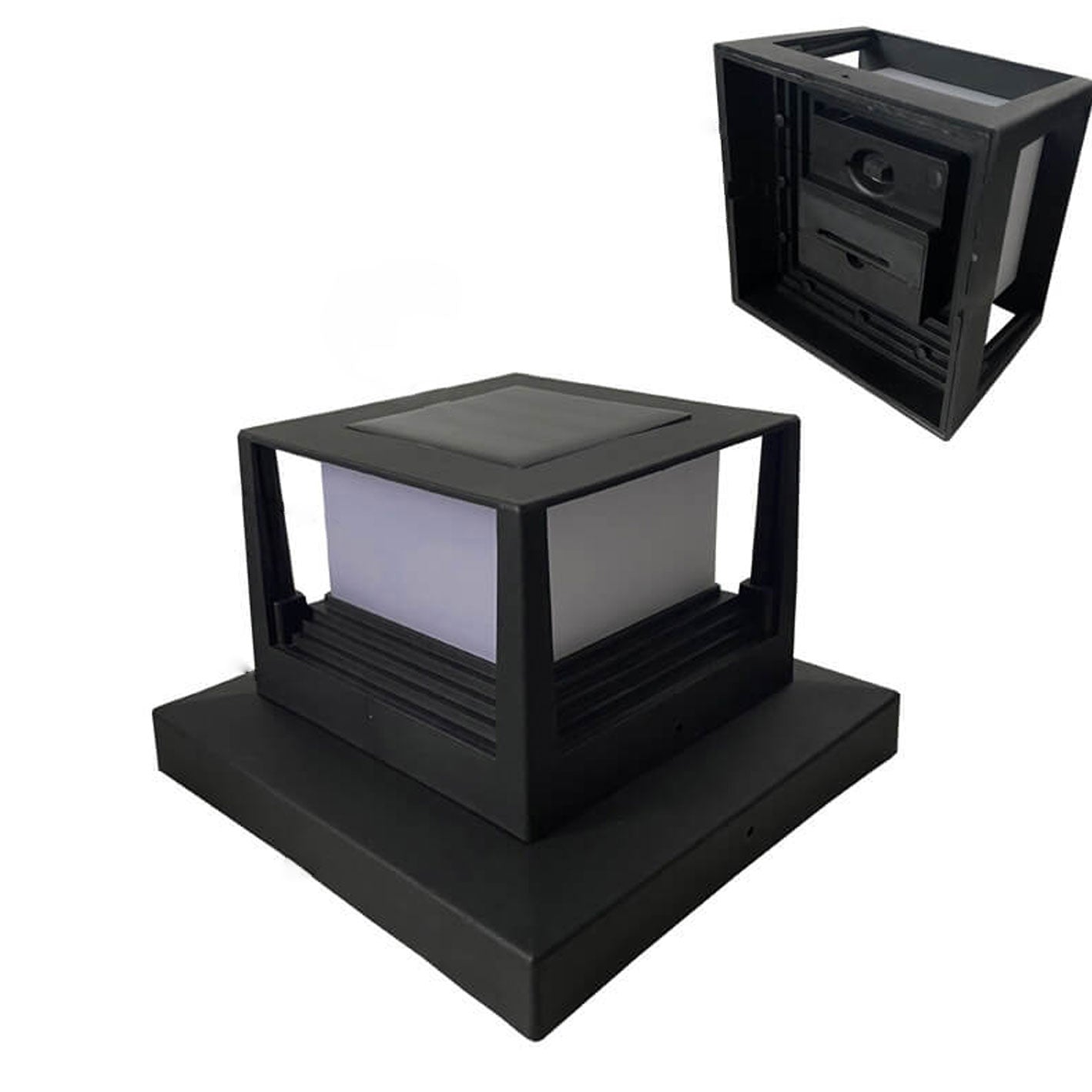 Outdoor Solar Pillar Head Light Square Pillar Head Light Garden Light Cuvalon