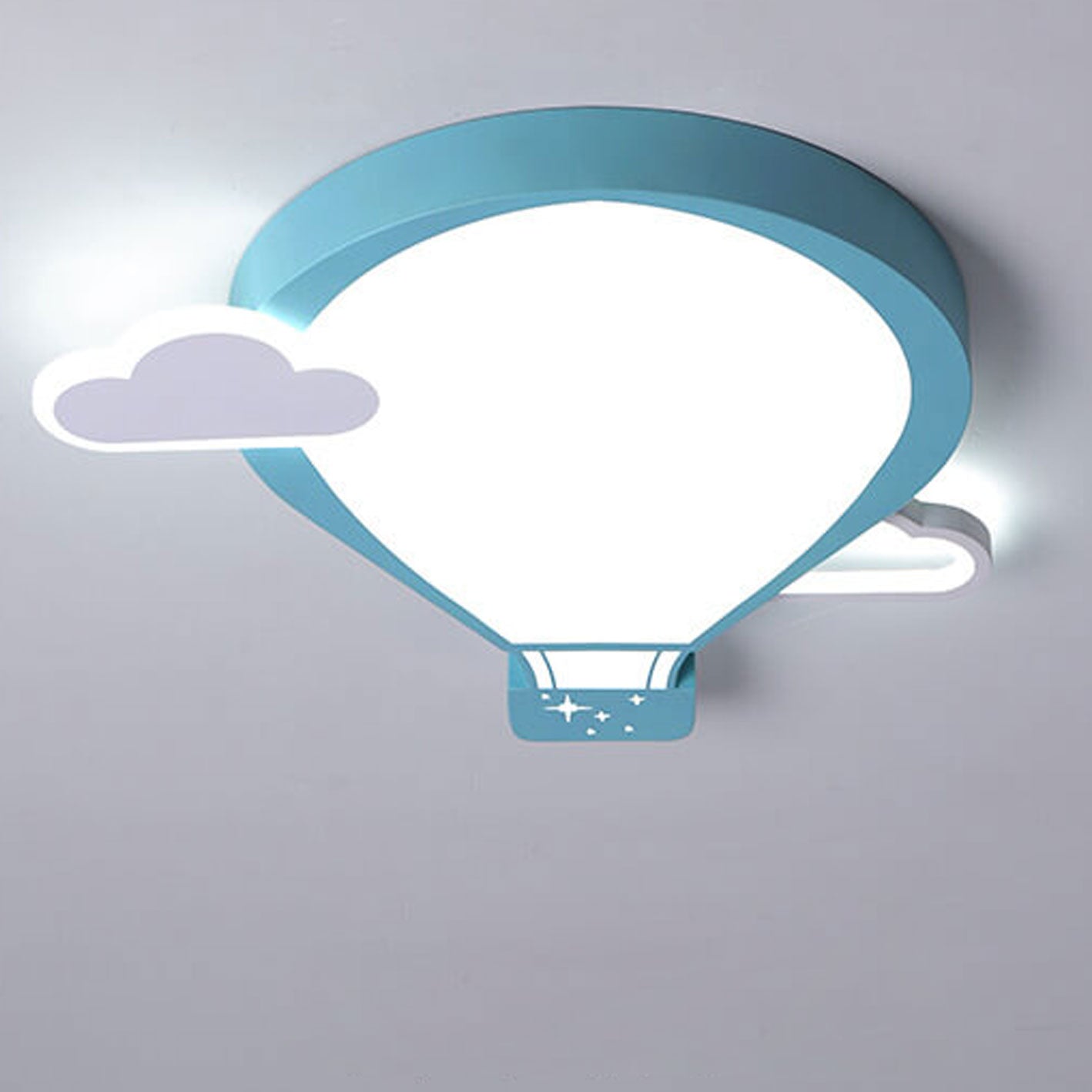 Cartoon Hot Air Balloon Kid LED Flush Mount Ceiling Light Cuvalon
