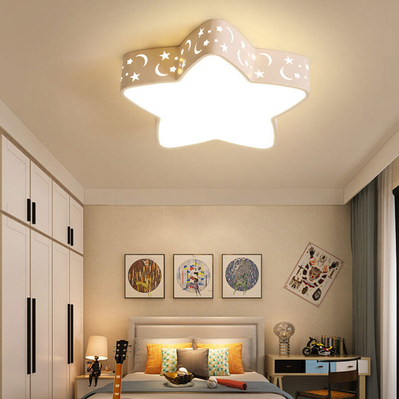 Cartoon Creative Star Shape LED Flush Mount Ceiling Light Cuvalon