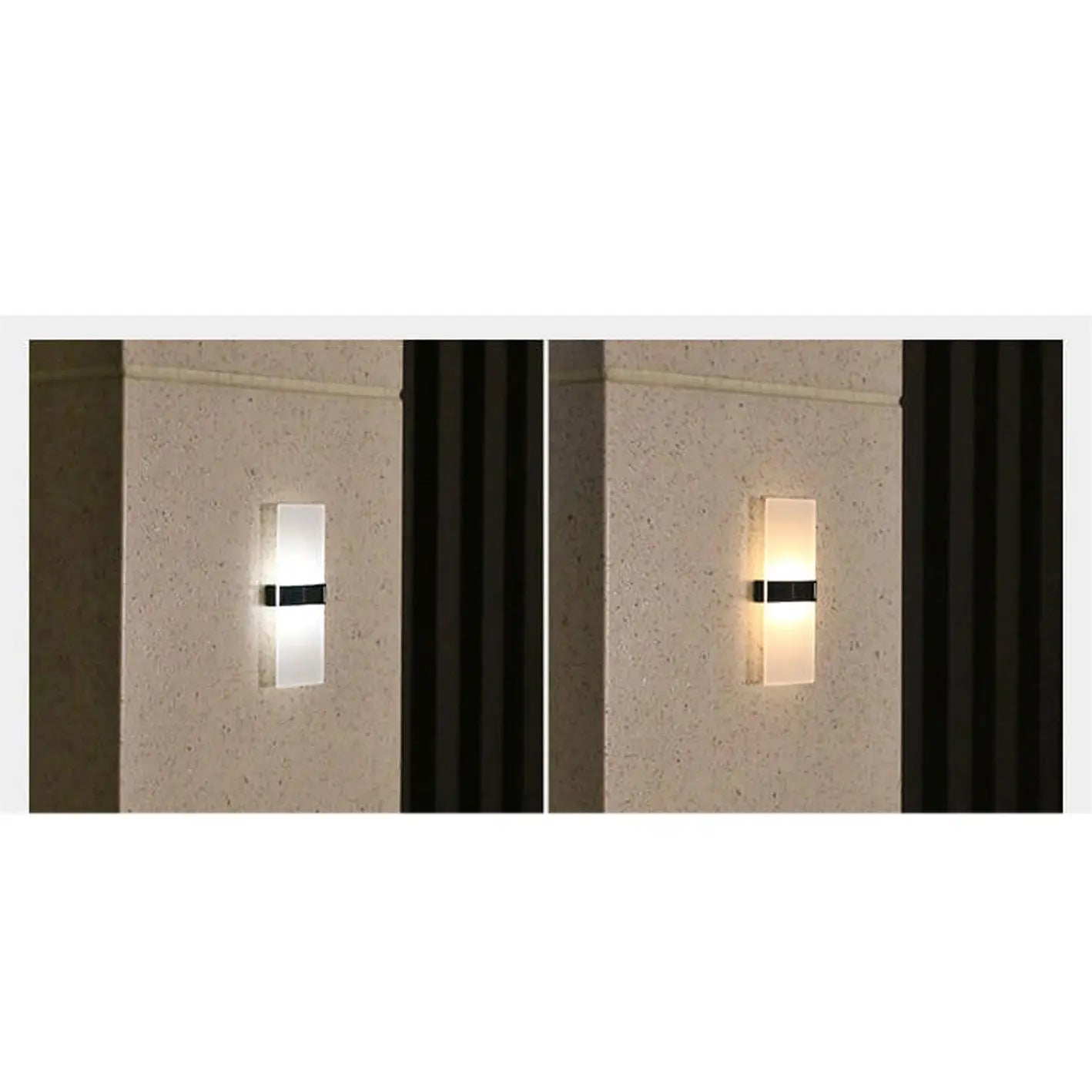 Courtyard Waterproof Acrylic LED Solar Wall Sconce Lamp Outdoor Light Cuvalon