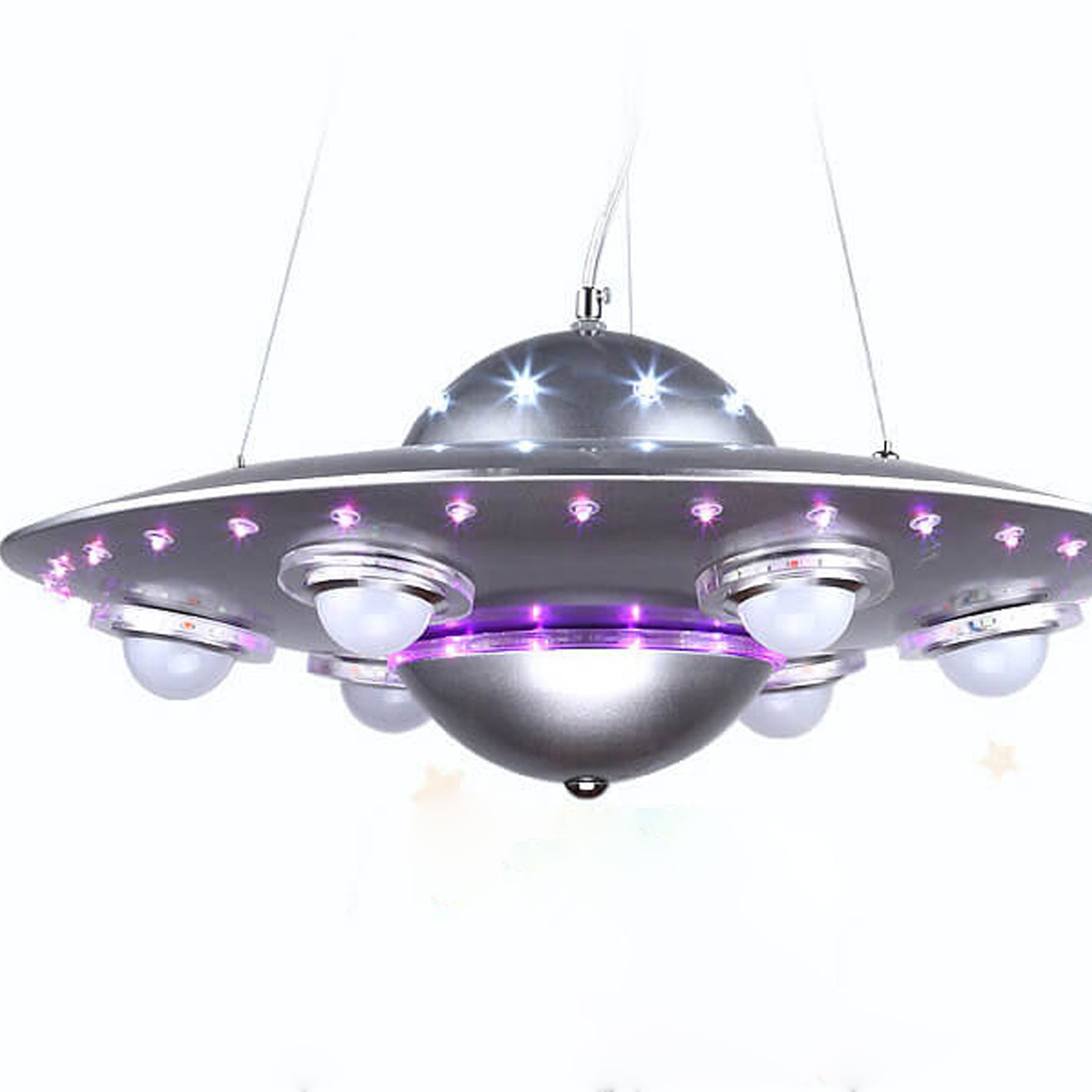 Creative Cartoon UFO Flying Saucer LED Kids Chandelier Cuvalon