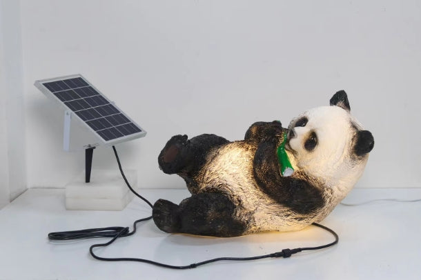 Modern Art Deco Solar Waterproof Resin Fiberglass Imitation Panda Bamboo Shoot LED Outdoor Light Landscape Lighting For Garden Cuvalon