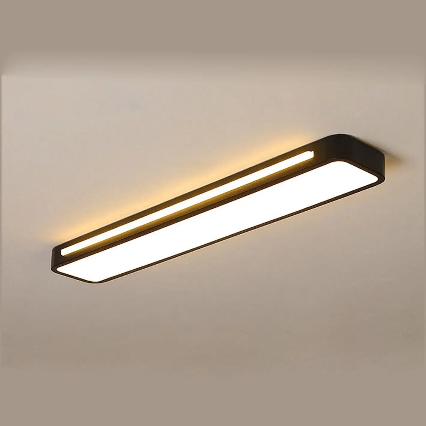 Nordic Minimalist Long LED Flush Mount Ceiling Light Cuvalon
