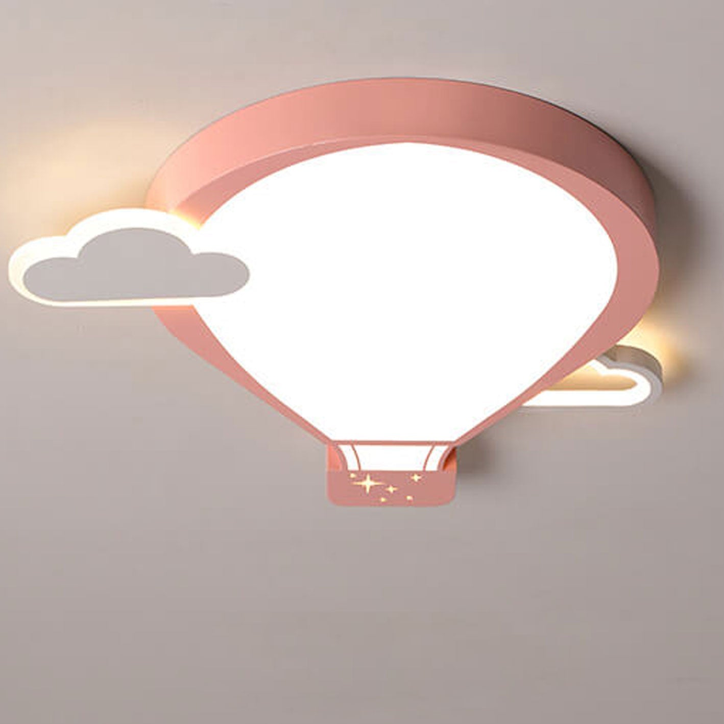 Cartoon Hot Air Balloon Kid LED Flush Mount Ceiling Light Cuvalon